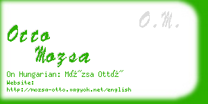 otto mozsa business card